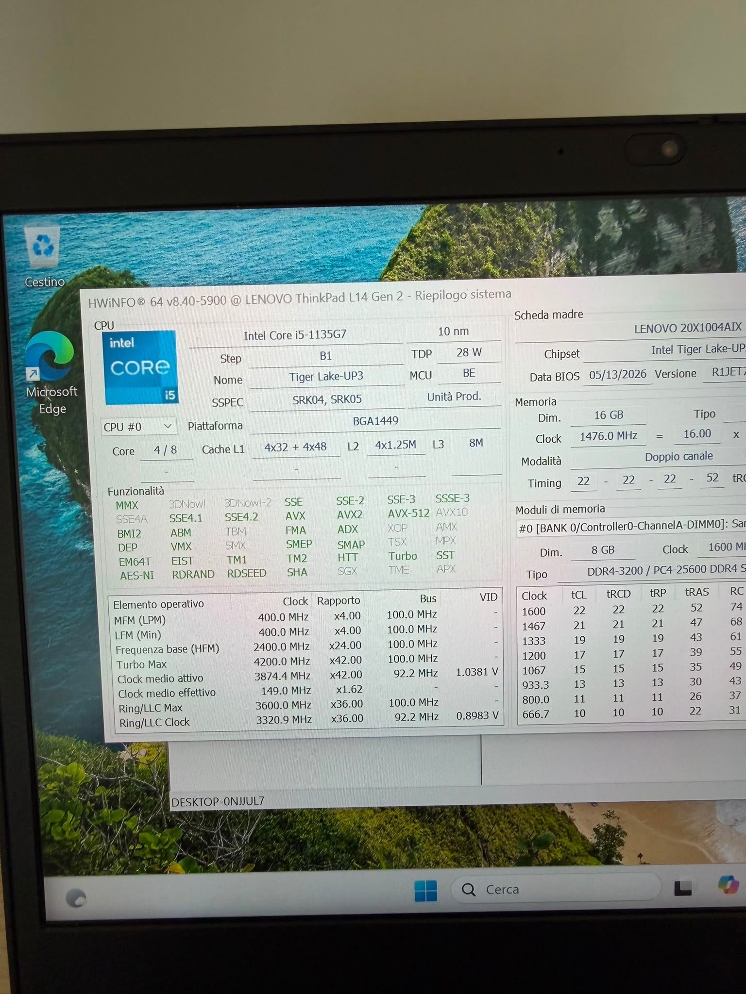 Lenovo ThinkPad L14 Gen 2 i5-1135G7 16GB 256GB NVMe Windows 11 Pro - JoJòTechRepair