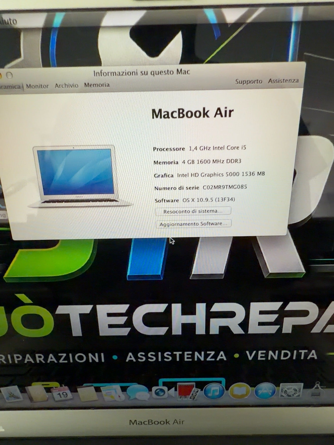 Apple MacBook Air 13” Early 2014 i5 4GB SSD 128GB – Batteria nuova - JoJòTechRepair